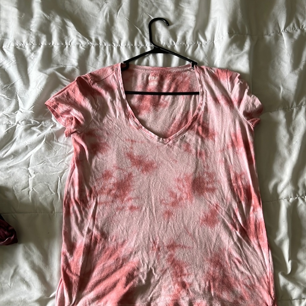 Tie-dye pink and white Victoria secret Pink tshirt